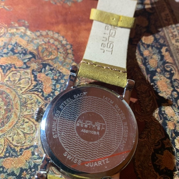 August Steiner Champagne Dial Brown Leather Ladies Watc - Picture 13 of 13